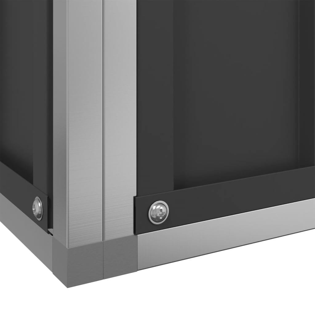 Close-up of the Aviary with Extension 1037x203x216 cm Steel showing sturdy galvanized steel frame corner.