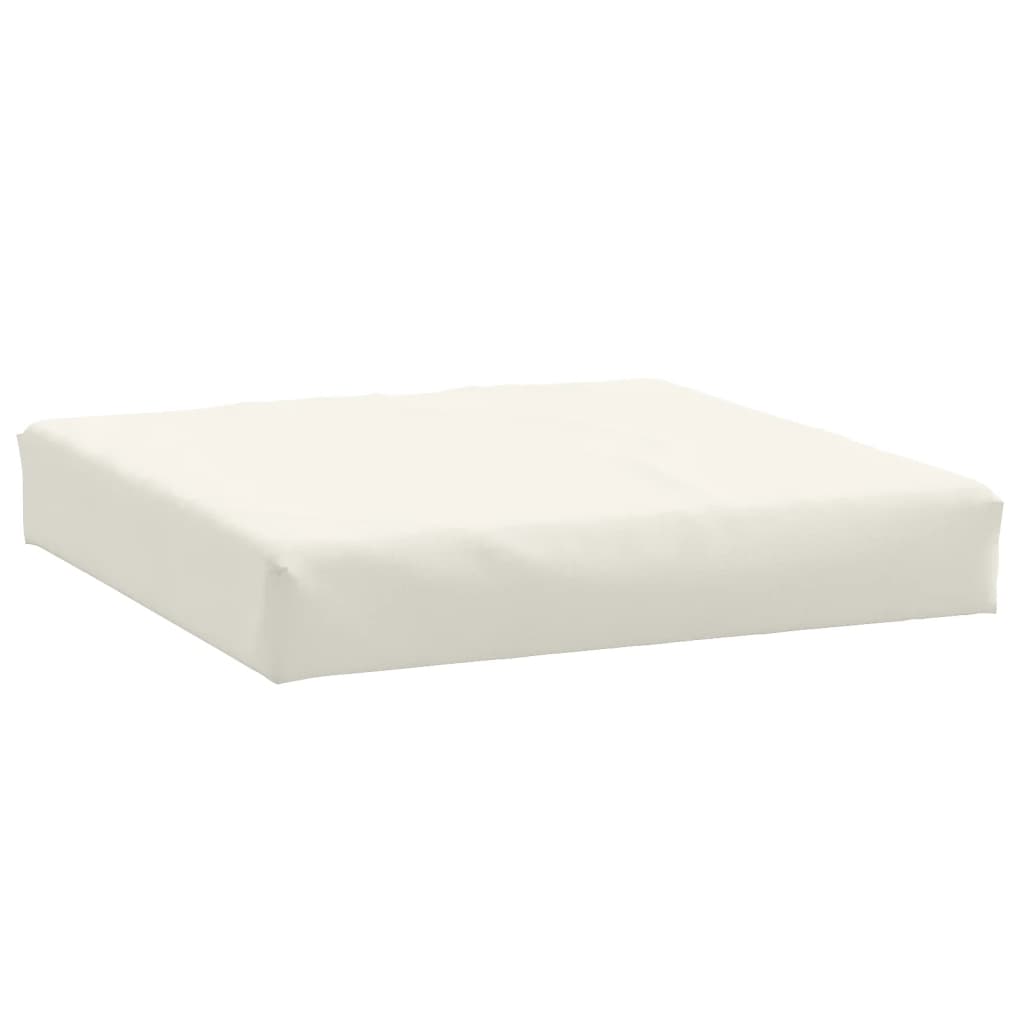 Pallet cushion in melange cream fabric, ideal for outdoor furniture, providing comfort for lounges, sofas, and benches.