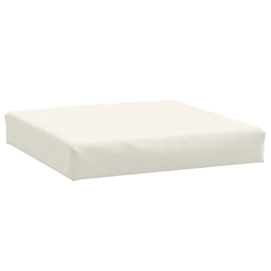 Pallet cushion in melange cream fabric, ideal for outdoor furniture, providing comfort for lounges, sofas, and benches.