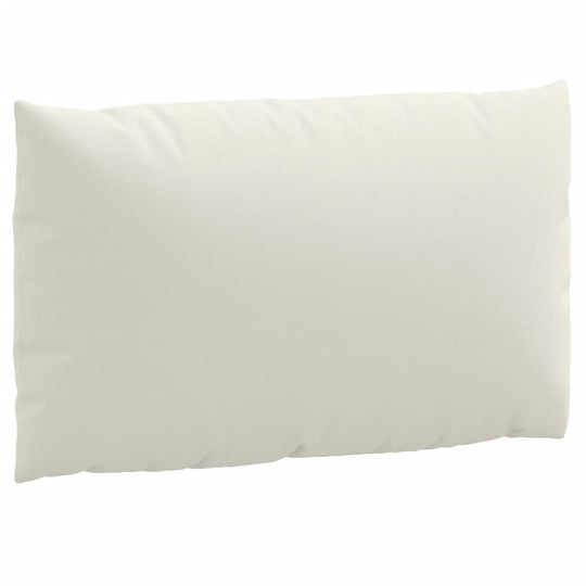 Comfortable cream pillow for outdoor lounge furniture, perfect for pallets and benches, enhancing your outdoor living space.