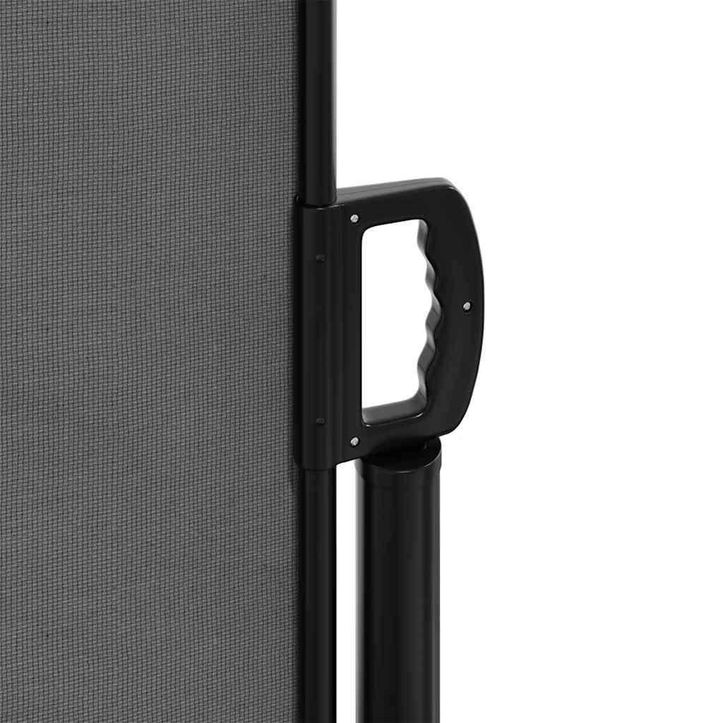 Close-up of handle on Retractable Side Awning 180x600 cm, showing the durable design and materials.