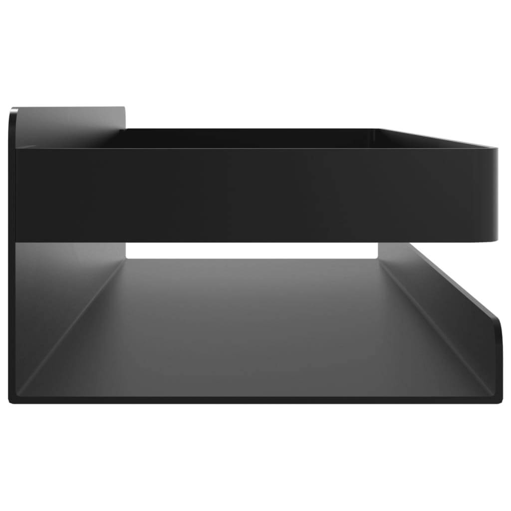 Matt black shower shelf 30x10x6 cm, brushed 304 stainless steel, sleek design for organizing essentials.