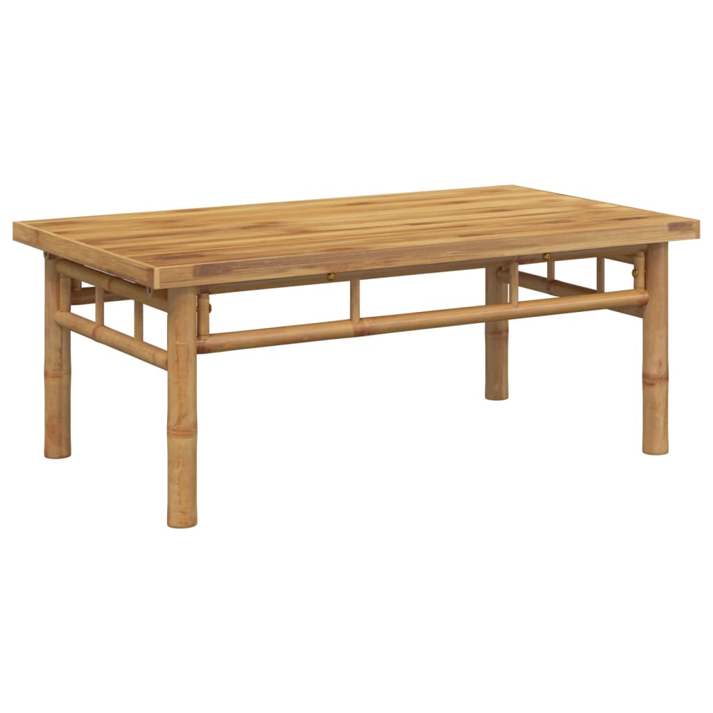 Coffee Table 90x50x35 cm Bamboo crafted from durable bamboo with slat design for outdoor use.