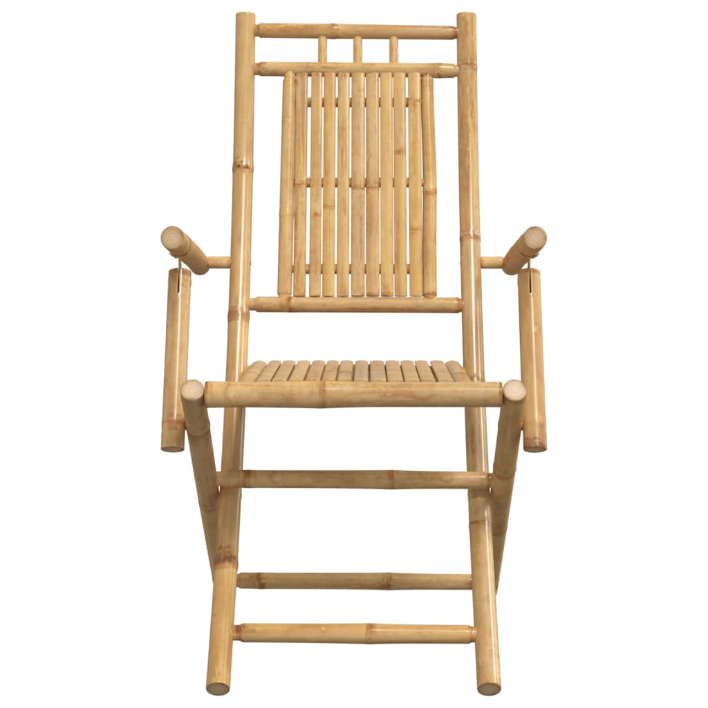 Folding bamboo garden chair, stylish outdoor furniture, perfect for patio dining and relaxation. Durable and foldable design.