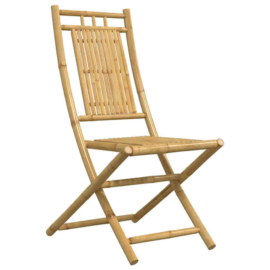 Foldable bamboo chair from 3 Piece Bistro Set Bamboo