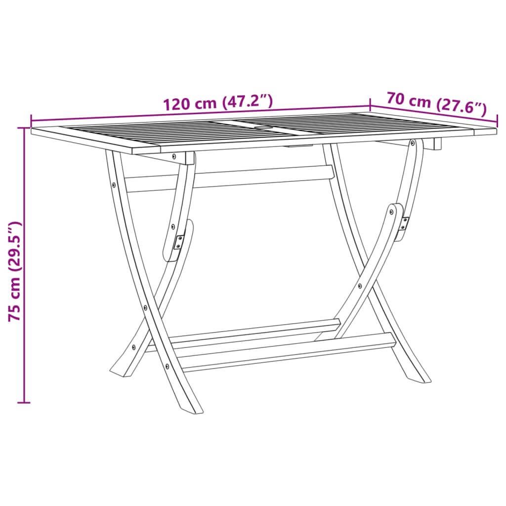 Dimensions of a robust garden dining table made of solid wood, perfect for outdoor furniture and al fresco dining.