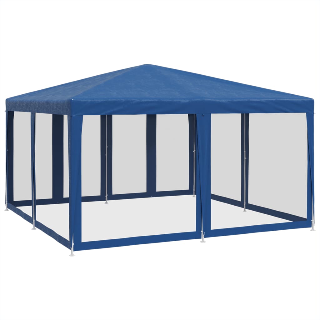Party Tent with 8 Mesh Sidewalls  4x4 m HDPE
