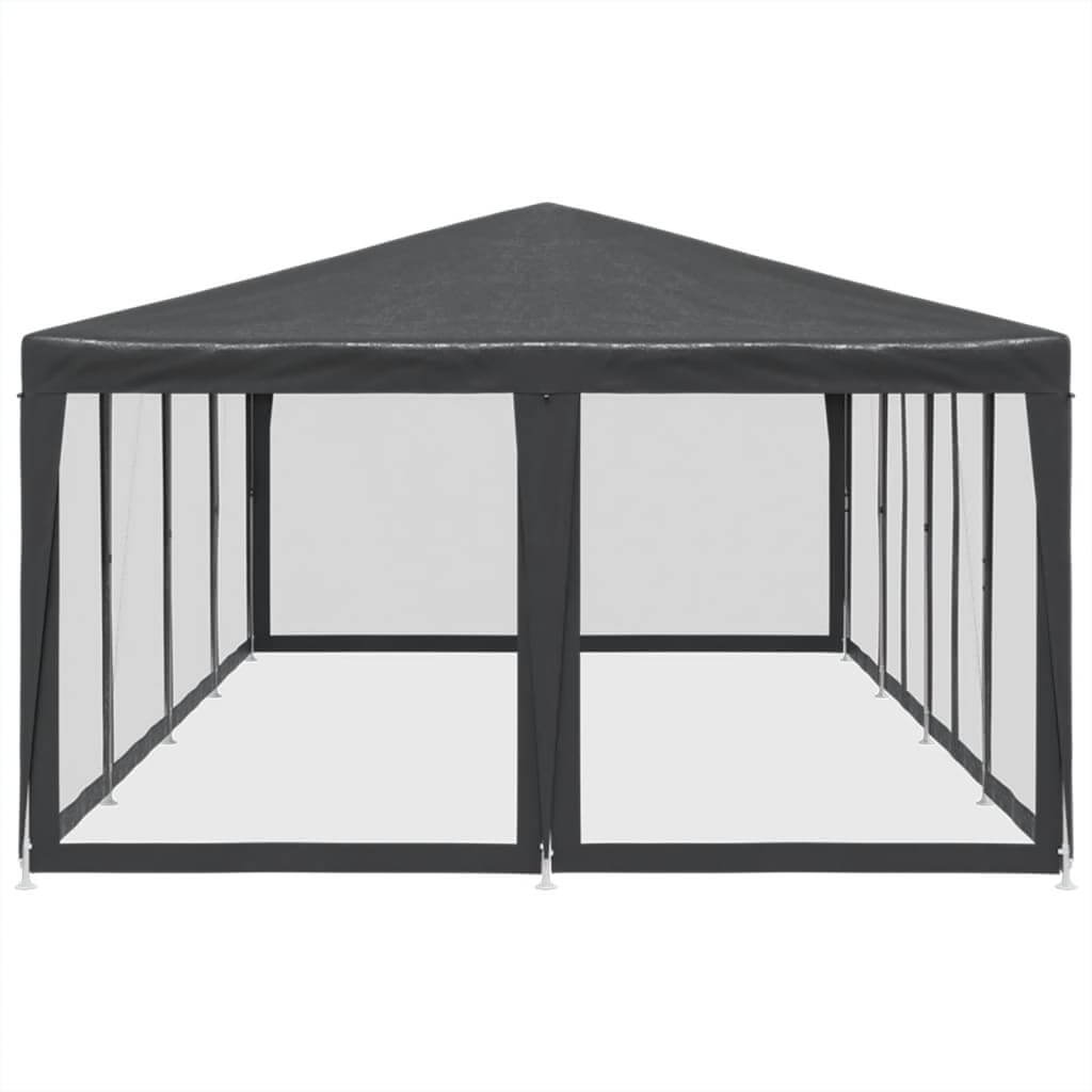 Party Tent with 12 Mesh Sidewalls  8x4 m HDPE