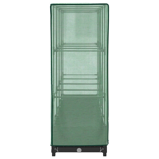 Raised Bed with Greenhouse Cover Rattan Look 160x40x123 cm