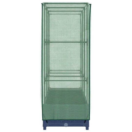 Raised Bed with Greenhouse Cover Rattan Look 120x40x123 cm