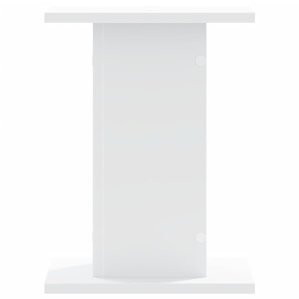 Plant Stands 2 pcs 30x30x40 cm Engineered Wood showing sturdy base and smooth white finish suitable for showcasing plants.