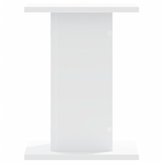 Plant Stands 2 pcs 30x30x40 cm Engineered Wood showing sturdy base and smooth white finish suitable for showcasing plants.