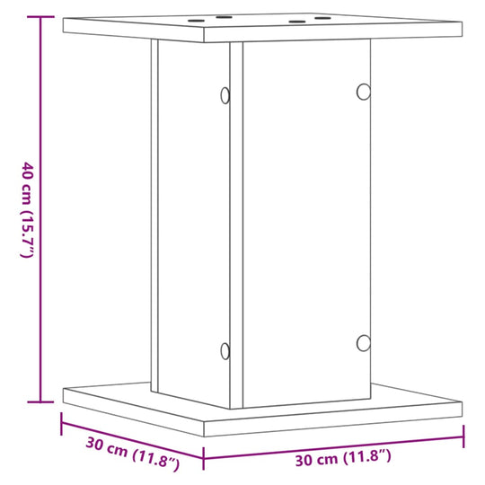 Illustration of Plant Stands 2 pcs 30x30x40 cm Engineered Wood dimensions