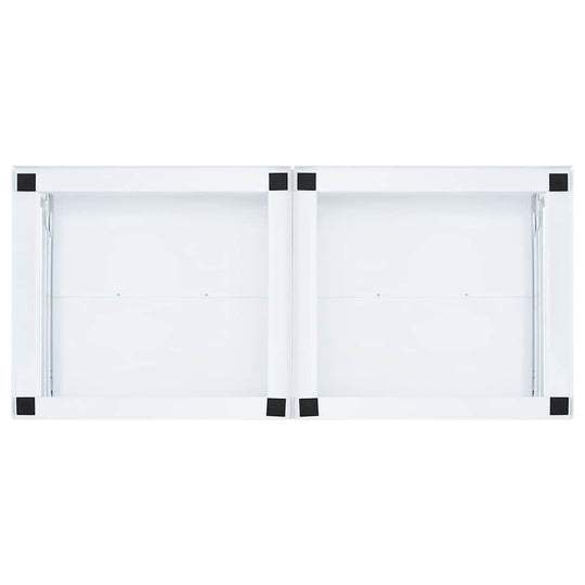 Double Washing Machine Pedestal with Pull-Out Shelves