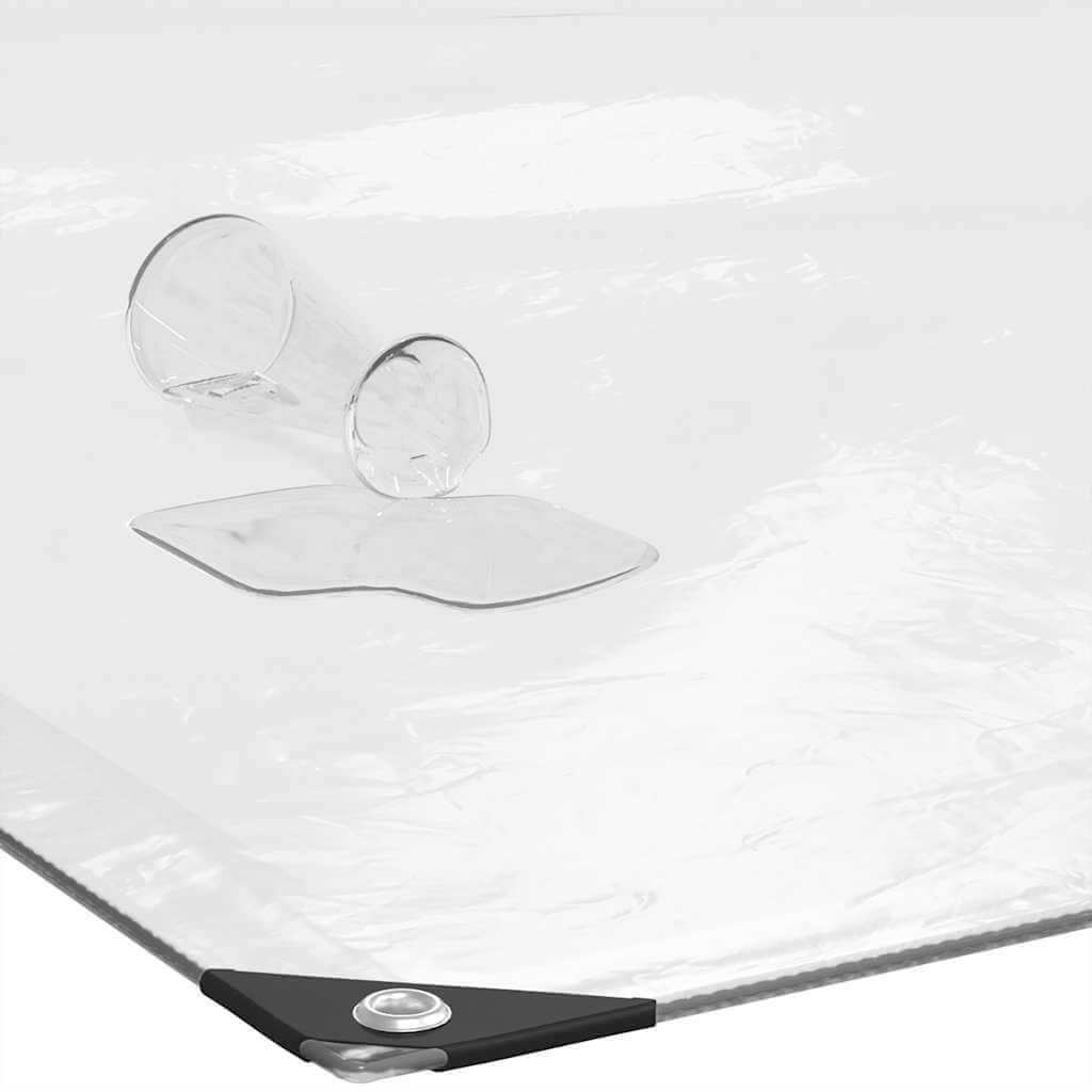 Clear Tarpaulin with Eyelets 2x2 m Polyethylene