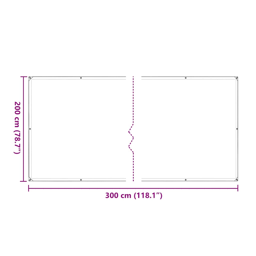 Clear Tarpaulin with Eyelets 2x3 m Polyethylene