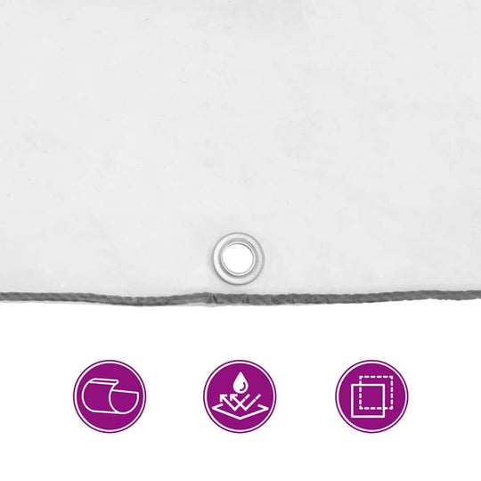 Clear Tarpaulin with Eyelets 2x5 m Polyethylene