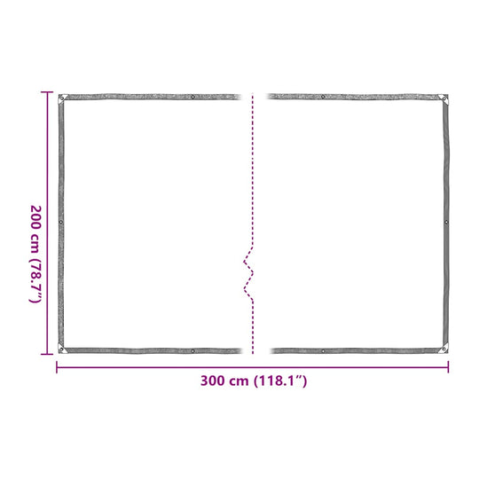 Clear Tarpaulin with Eyelets 2x3 m Polyethylene