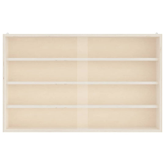 Wooden Collector's Display Case with Doors 60x8.5x37cm