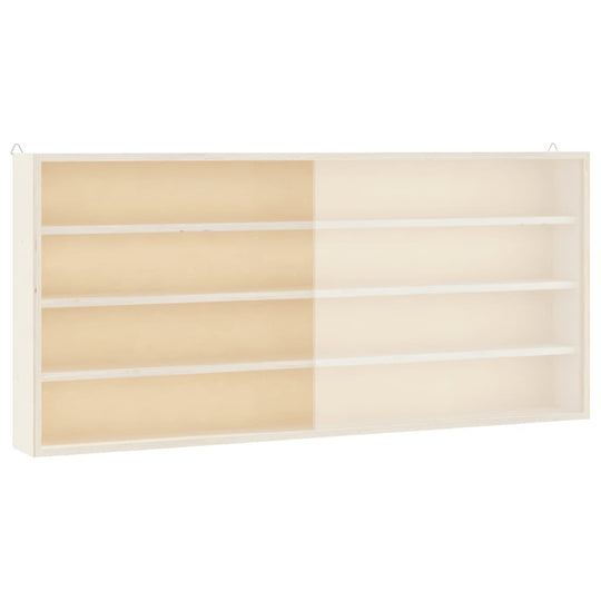 Wooden Collector's Display Case with Doors 80x8.5x37cm