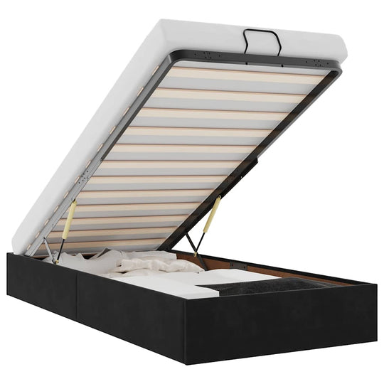 Ottoman Bed Frame No Mattress  90x200 cm Velvet