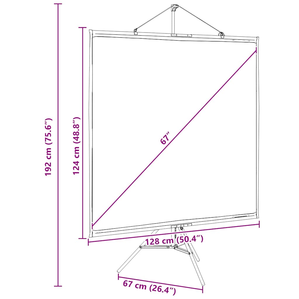 Projection Screen with Tripod 67 Inch :