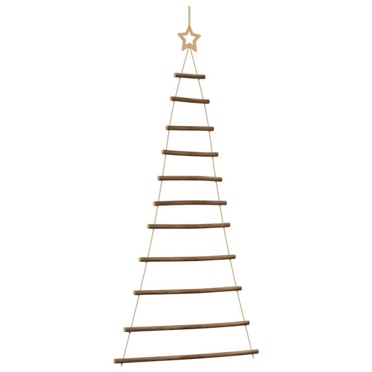 Hanging Christmas Tree with Top Star 74x150 cm Natural Branch