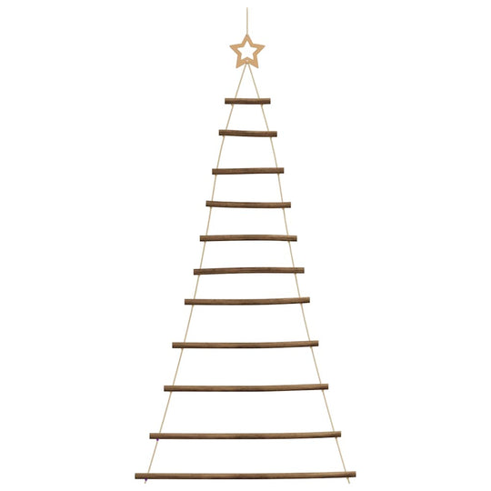  Hanging Christmas Tree with Top Star 74x150 cm Natural Branch