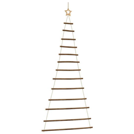  Hanging Christmas Tree with Top Star 86x180 cm Natural Branch