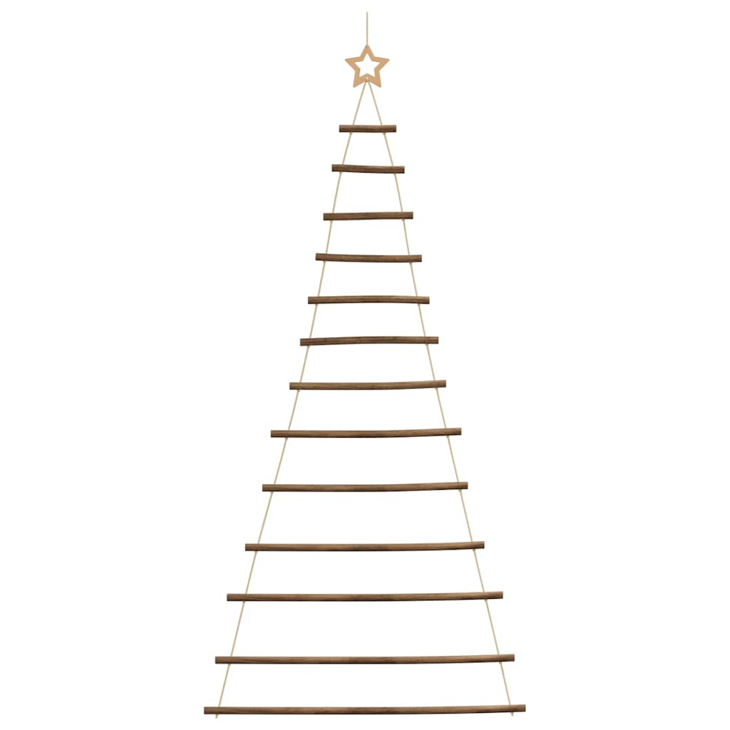  Hanging Christmas Tree with Top Star 86x180 cm Natural Branch