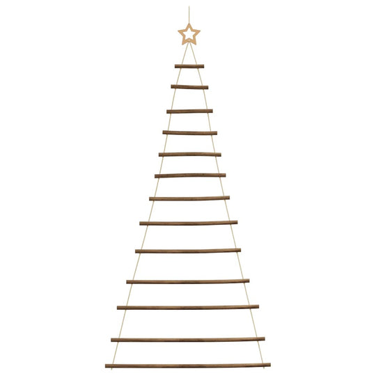  Hanging Christmas Tree with Top Star 86x180 cm Natural Branch