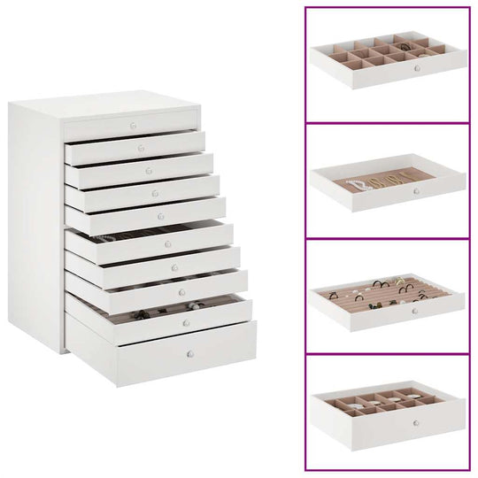 Jewellery Box 10-Layer with Watch Holders  29x20.5x40.5 cm