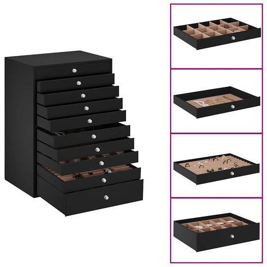 Jewellery Box 10-Layer with Watch Holders  29x20.5x40.5 cm