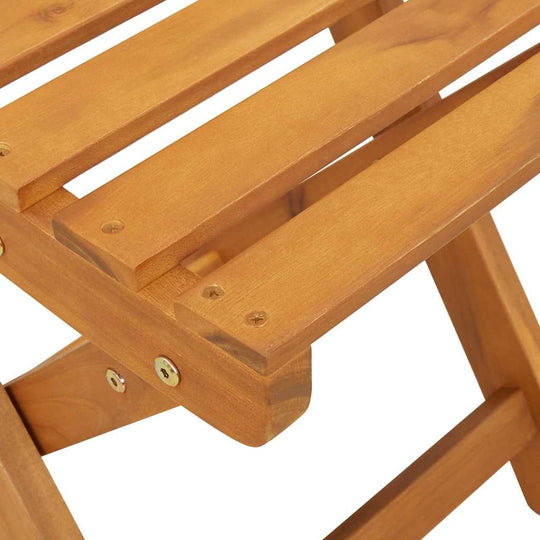 Garden Chair Folding 2 pcs Oil Natural