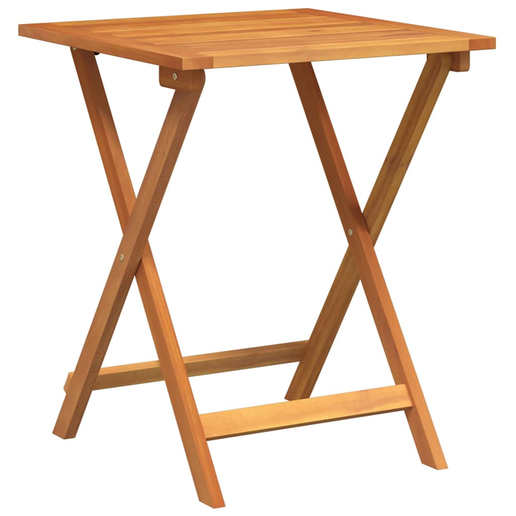 Bistro Set Folding 3 pcs Oil Natural Solid Acacia Wood