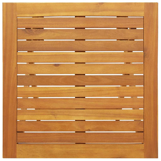 Bistro Set Folding 3 pcs Oil Natural Solid Acacia Wood