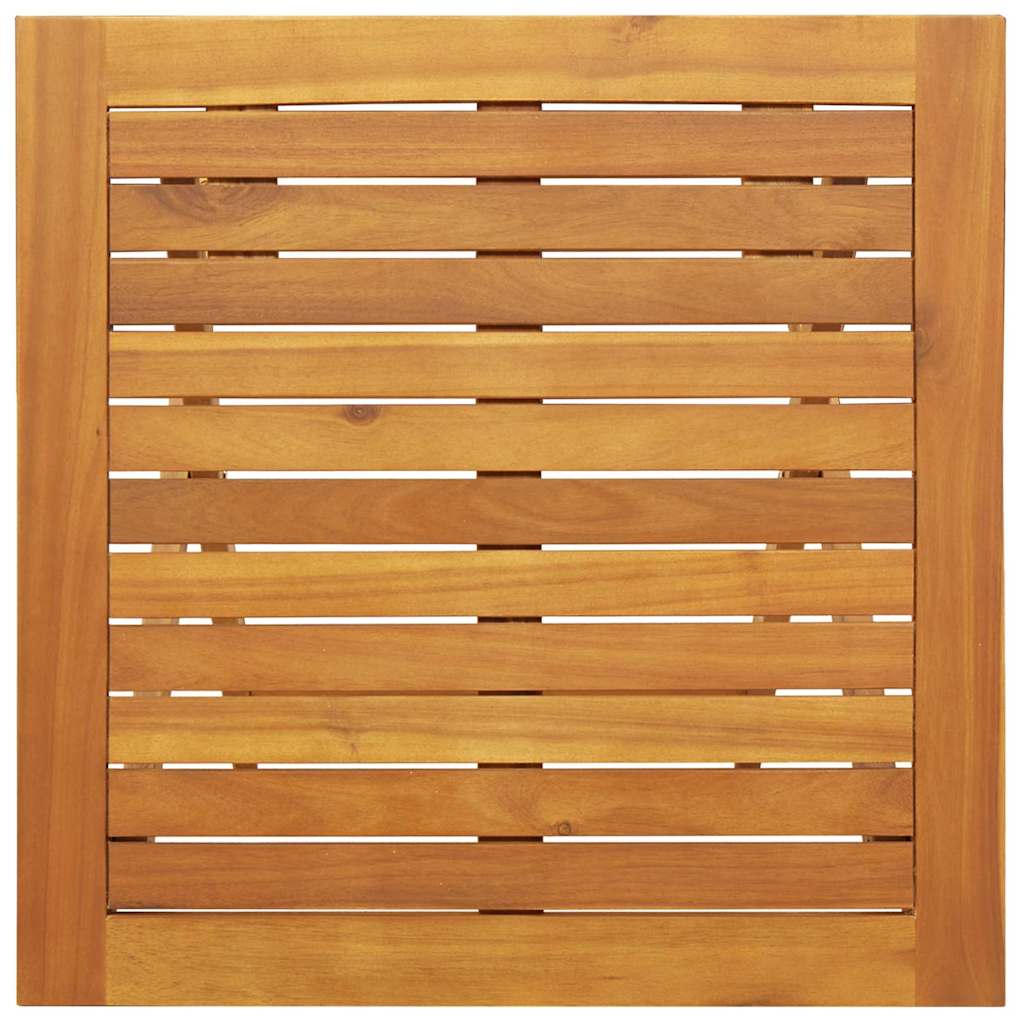 Bistro Set with Cushion 3 pcs Oil Natural Solid Acacia Wood