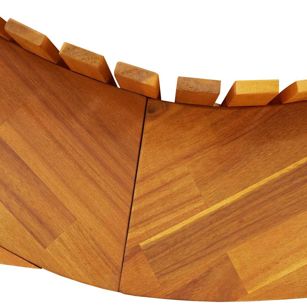 كرسي استرخاء لشخصين، قطعتان، مصنوع من خشب الأكاسيا الصلب