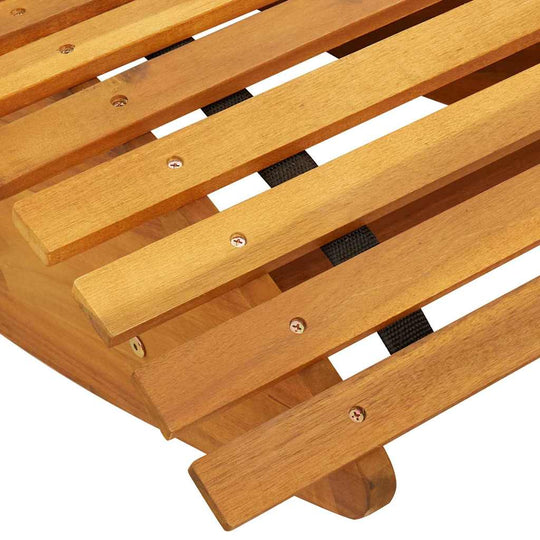 كرسي استرخاء لشخصين، قطعتان، مصنوع من خشب الأكاسيا الصلب