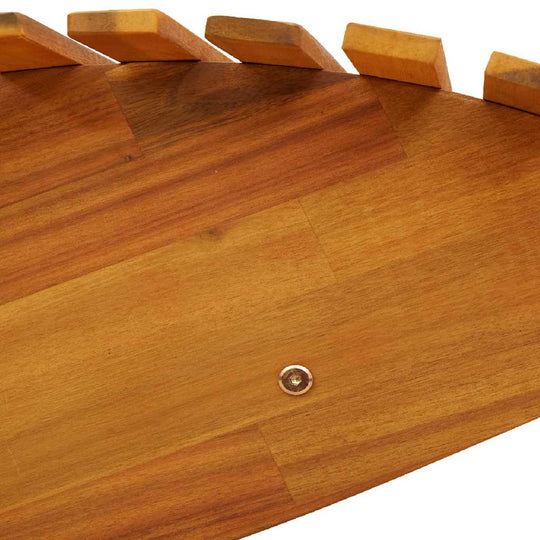 كرسي استرخاء لشخصين، قطعتان، مصنوع من خشب الأكاسيا الصلب