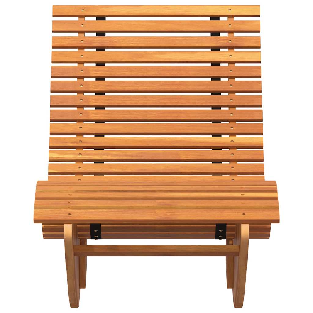 كرسي استرخاء لشخصين، قطعتان، مصنوع من خشب الأكاسيا الصلب