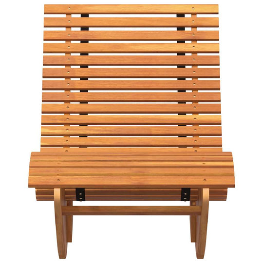 كرسي استرخاء لشخصين، قطعتان، مصنوع من خشب الأكاسيا الصلب