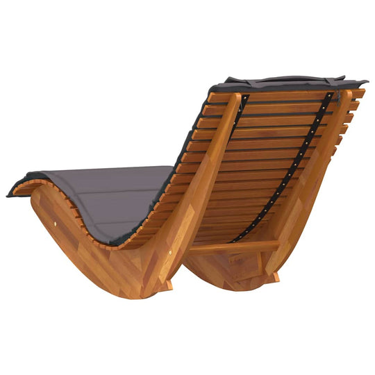 Sun Lounger with Cushion -person  pcs  Solid Acacia Wood showcasing a sleek modern design in a garden setting.