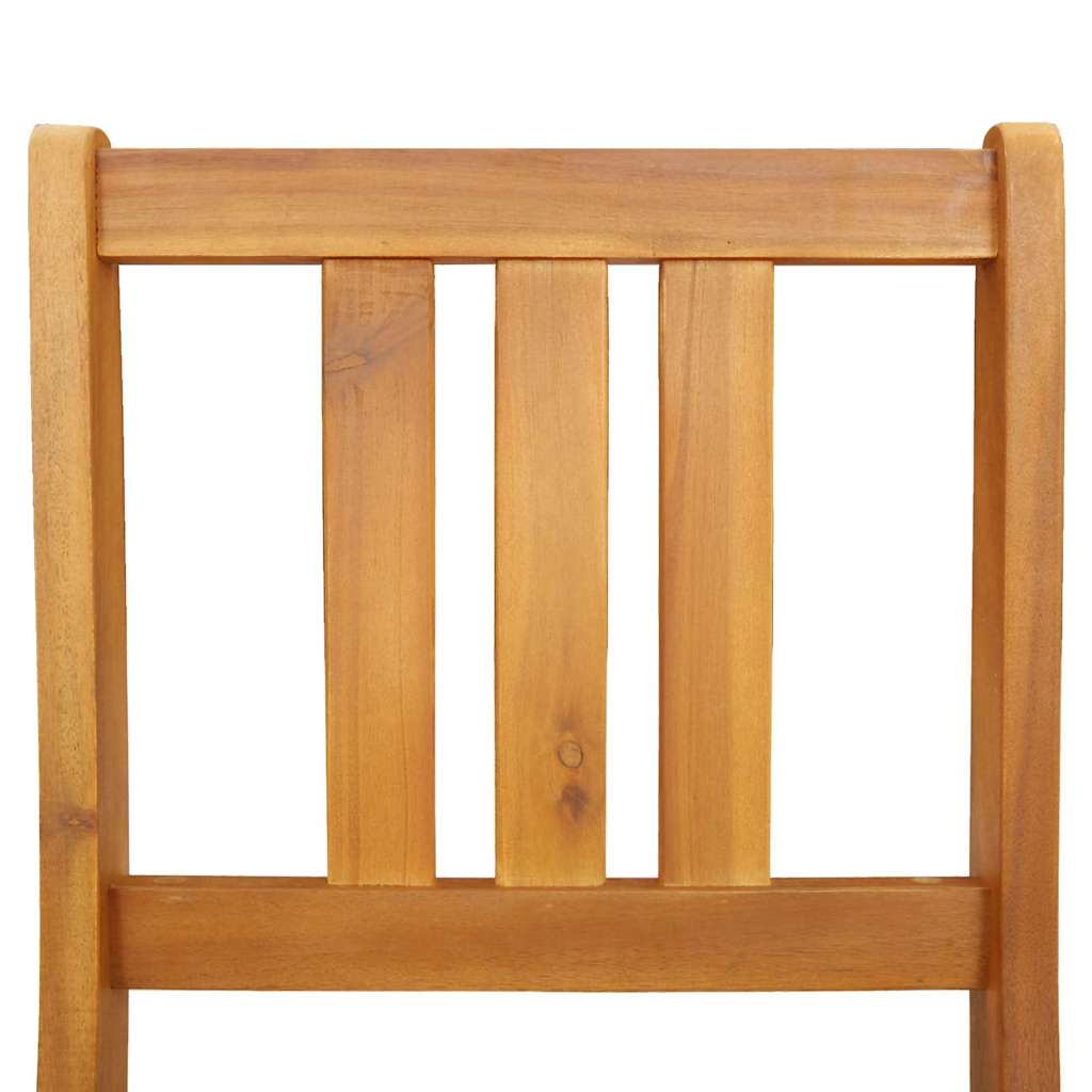 Garden Chair Folding 4 pcs Oil Natural UAE wooden backrest detail crafted from solid acacia wood