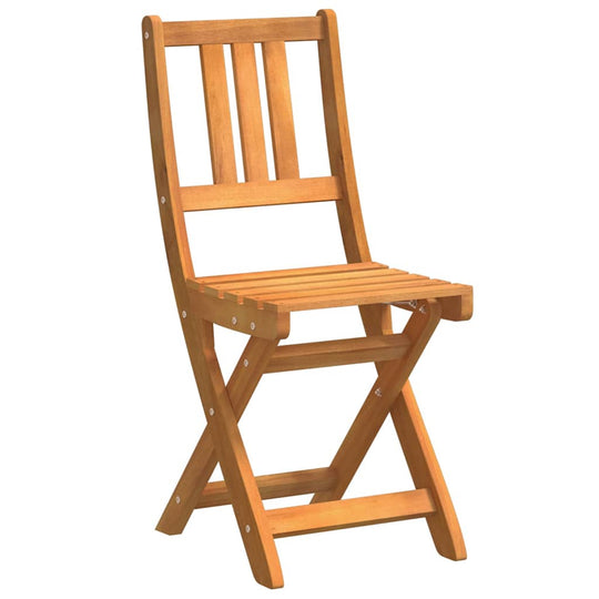 Garden Chair Folding 4 pcs Oil Natural UAE - Modern folding garden chair made of solid acacia wood.