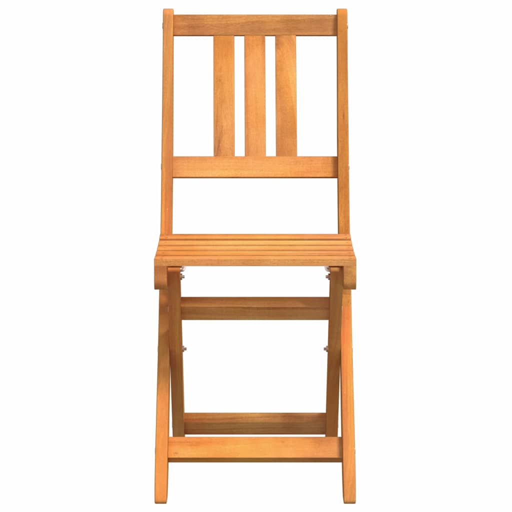 Garden Chair Folding 4 pcs Oil Natural UAE - Modern acacia wood chair with foldable design for outdoor use.