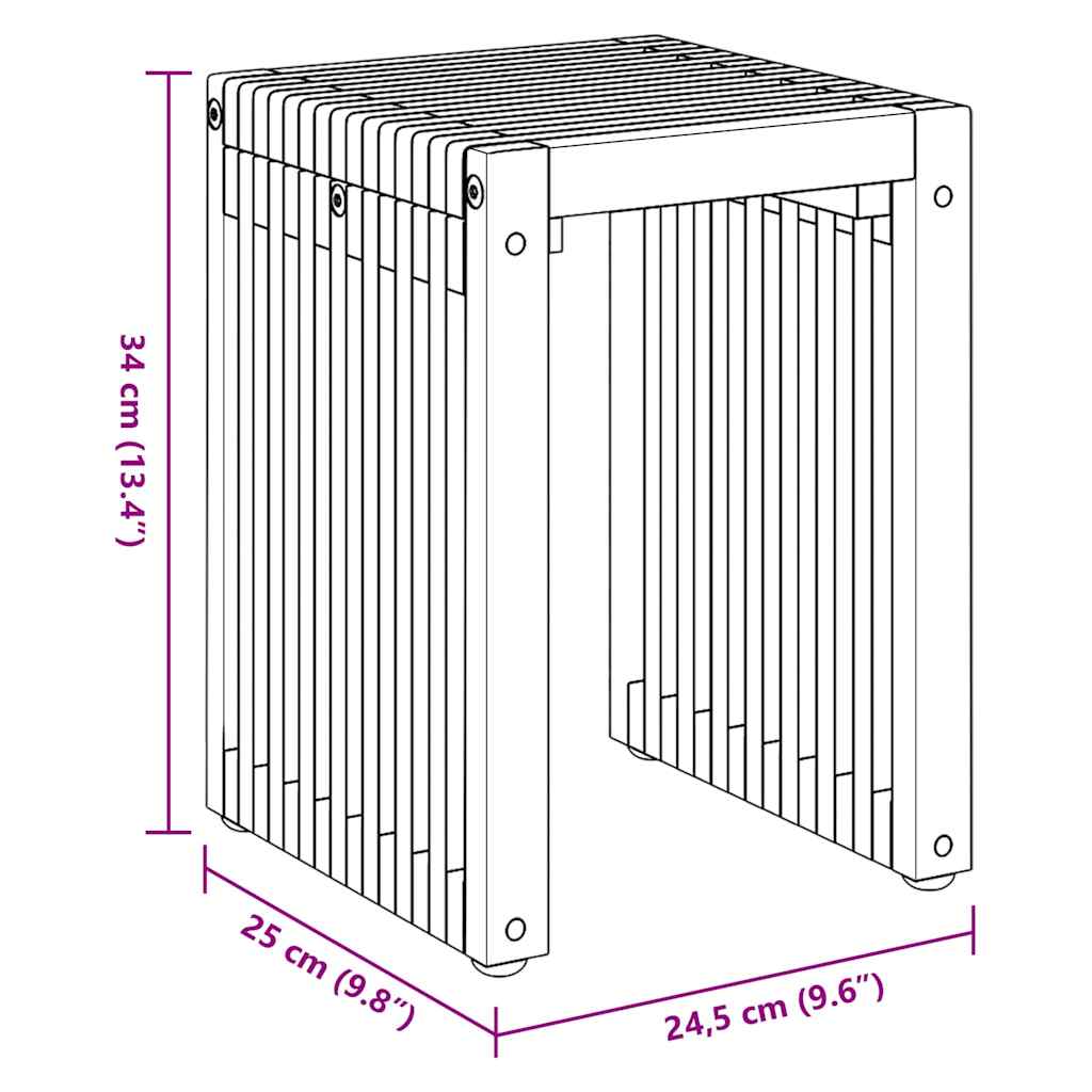 Garden Side Table 3 pcs   Solid Teak Wood