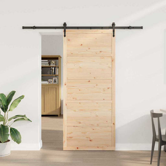 Sliding Door   Solid Pine Wood with elegant natural finish, perfect for adding rustic charm to modern living spaces.