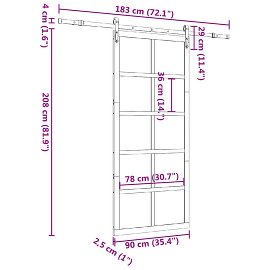 Sliding Door   Solid pine wood