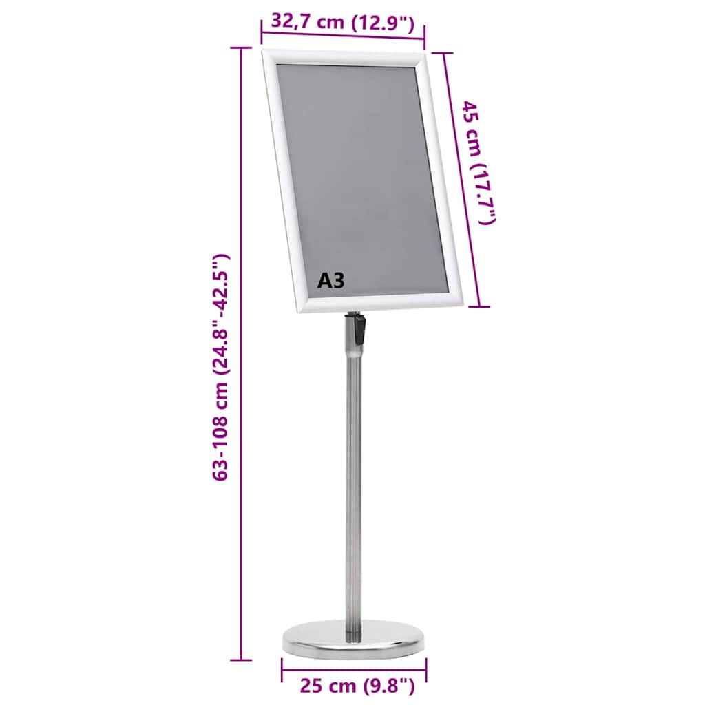 Poster Stands  pcs   Aluminium